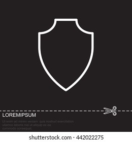 Web line icon. Shield.