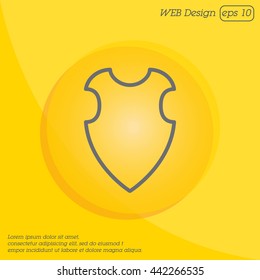 Web line icon. Shield.
