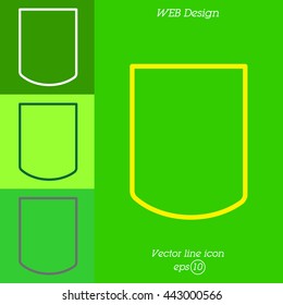 Web line icon. Shield.