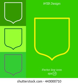 Web line icon. Shield.