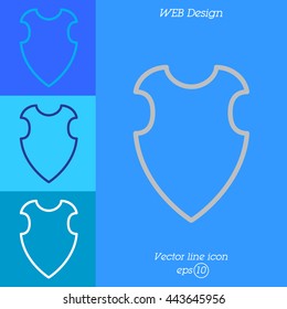 Web line icon. Shield.
