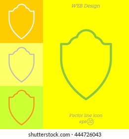 Web line icon. Shield.
