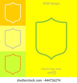 Web line icon. Shield.