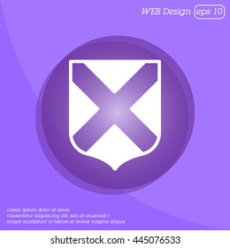 Web line icon. Shield.