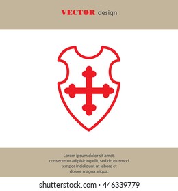 Web line icon. Shield.