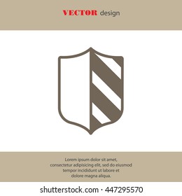 Web line icon. Shield.