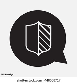 Web line icon. Shield.