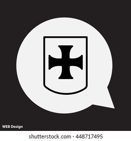 Web line icon. Shield.