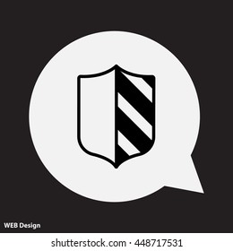 Web line icon. Shield.