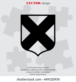 Web line icon. Shield.