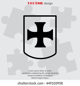Web line icon. Shield.