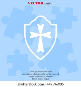 Web line icon. Shield.