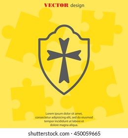 Web line icon. Shield.