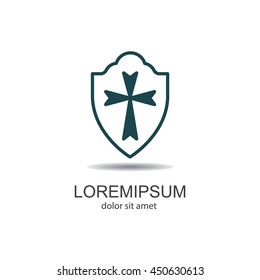 Web line icon. Shield.