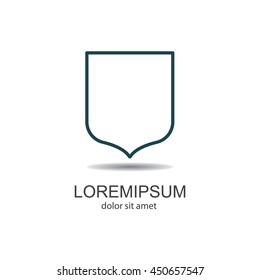Web line icon. Shield.