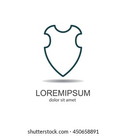 Web line icon. Shield.