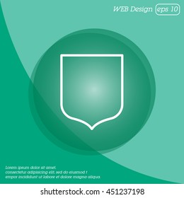 Web line icon. Shield.