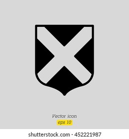 Web line icon. Shield.