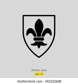 Web line icon. Shield.