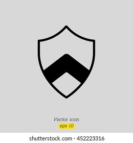 Web line icon. Shield.