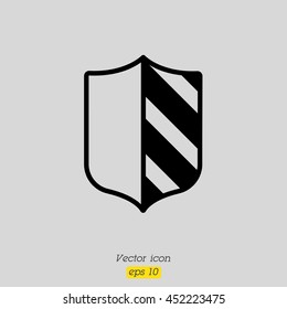 Web line icon. Shield.