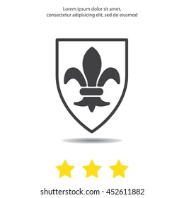 Web line icon. Shield.