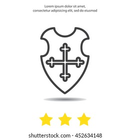 Web line icon. Shield.