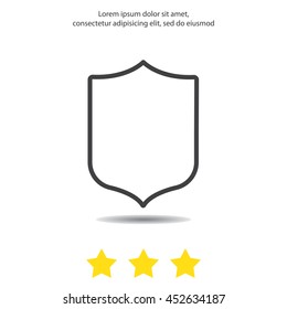 Web line icon. Shield.