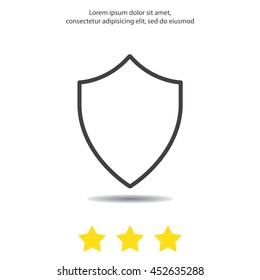 Web line icon. Shield.