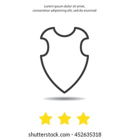 Web line icon. Shield.