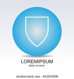 Web line icon. Shield.