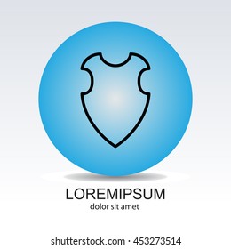 Web line icon. Shield.