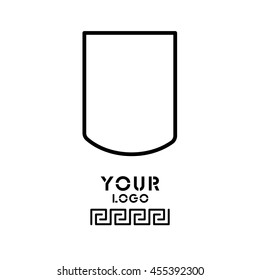 Web line icon. Shield.