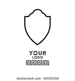 Web line icon. Shield.