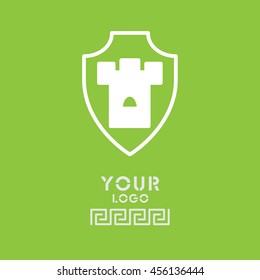 Web line icon. Shield.