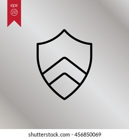 Web line icon. Shield.