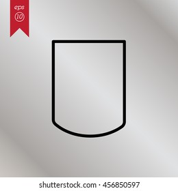 Web line icon. Shield.