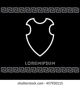 Web line icon. Shield.