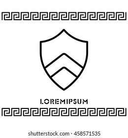 Web line icon. Shield.