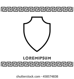 Web line icon. Shield.