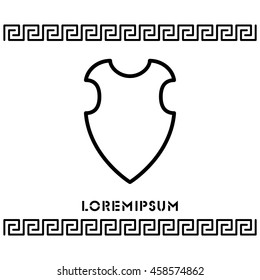Web line icon. Shield.
