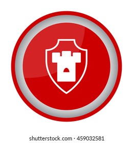 Web line icon. Shield.