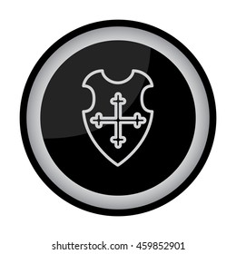 Web line icon. Shield.