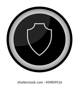 Web line icon. Shield.