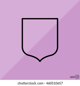 Web line icon. Shield.