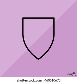 Web line icon. Shield.