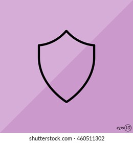 Web line icon. Shield.