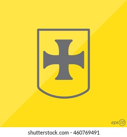 Web line icon. Shield.