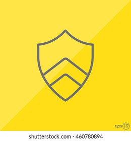 Web line icon. Shield.