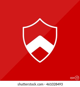 Web line icon. Shield.